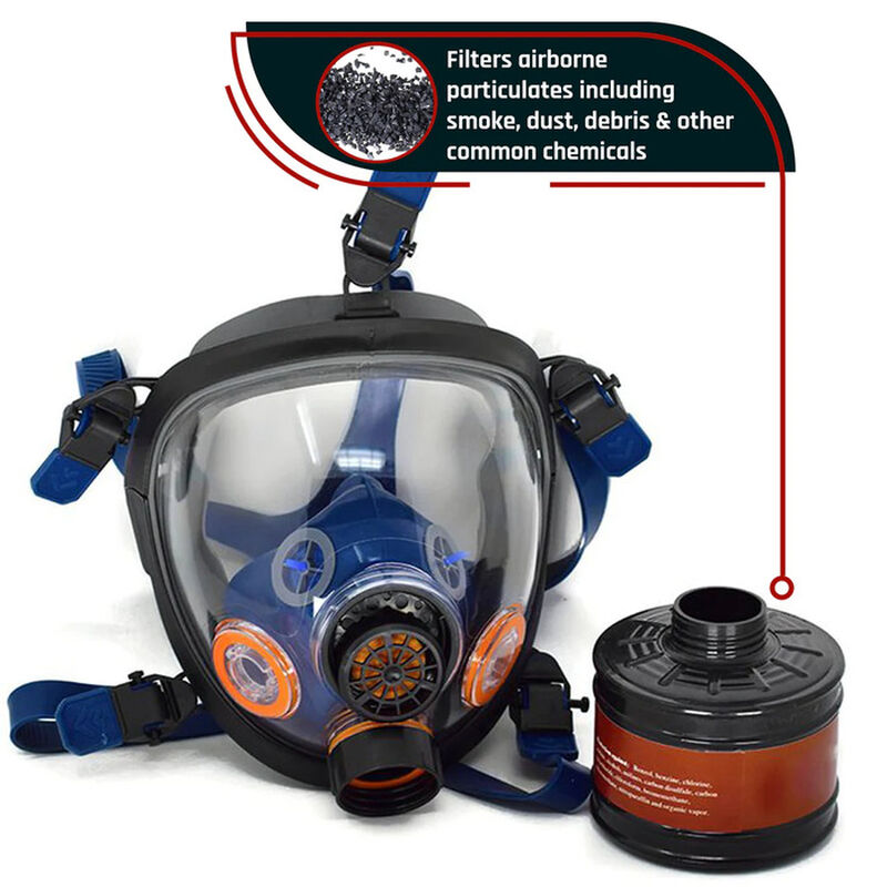 ST-100X Full Face Survival Respirator Gas Mask with Organic Vapor and Particulate Filtration, , large image number 1